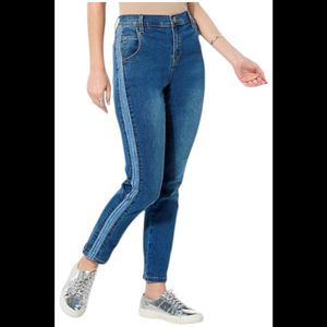 DG2 by Diane Gilman Women's Stretch Side Panel Skinny Jean Midtone - Regular